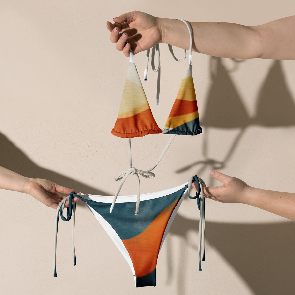 Eco Distressed Desert Recycled String Bikini