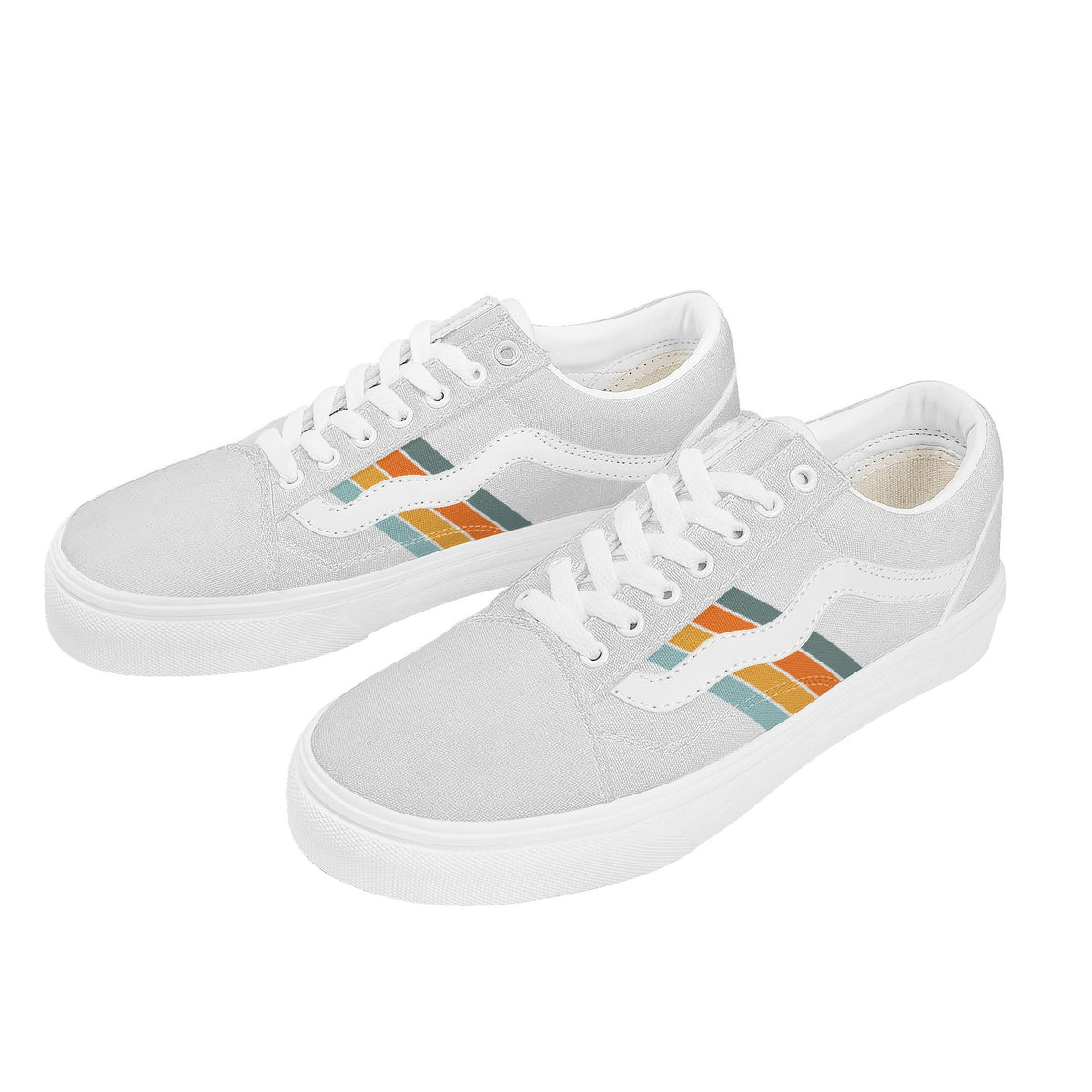 Retro Vibe Women&#39;s Low Top Sneakers - Retro Vibe Collection - Area F Island Clothing