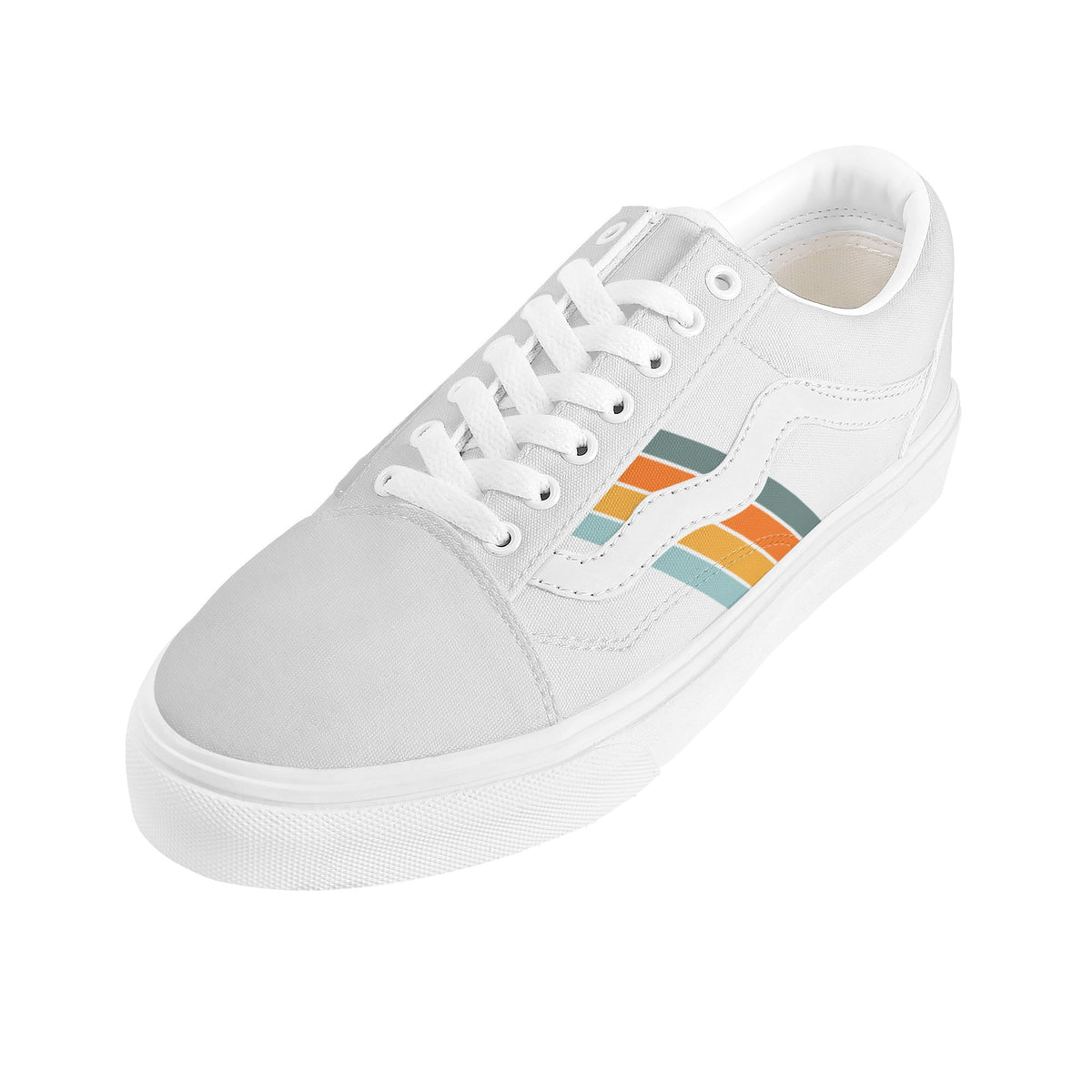 Retro Vibe Women&#39;s Low Top Sneakers - Retro Vibe Collection - Area F Island Clothing