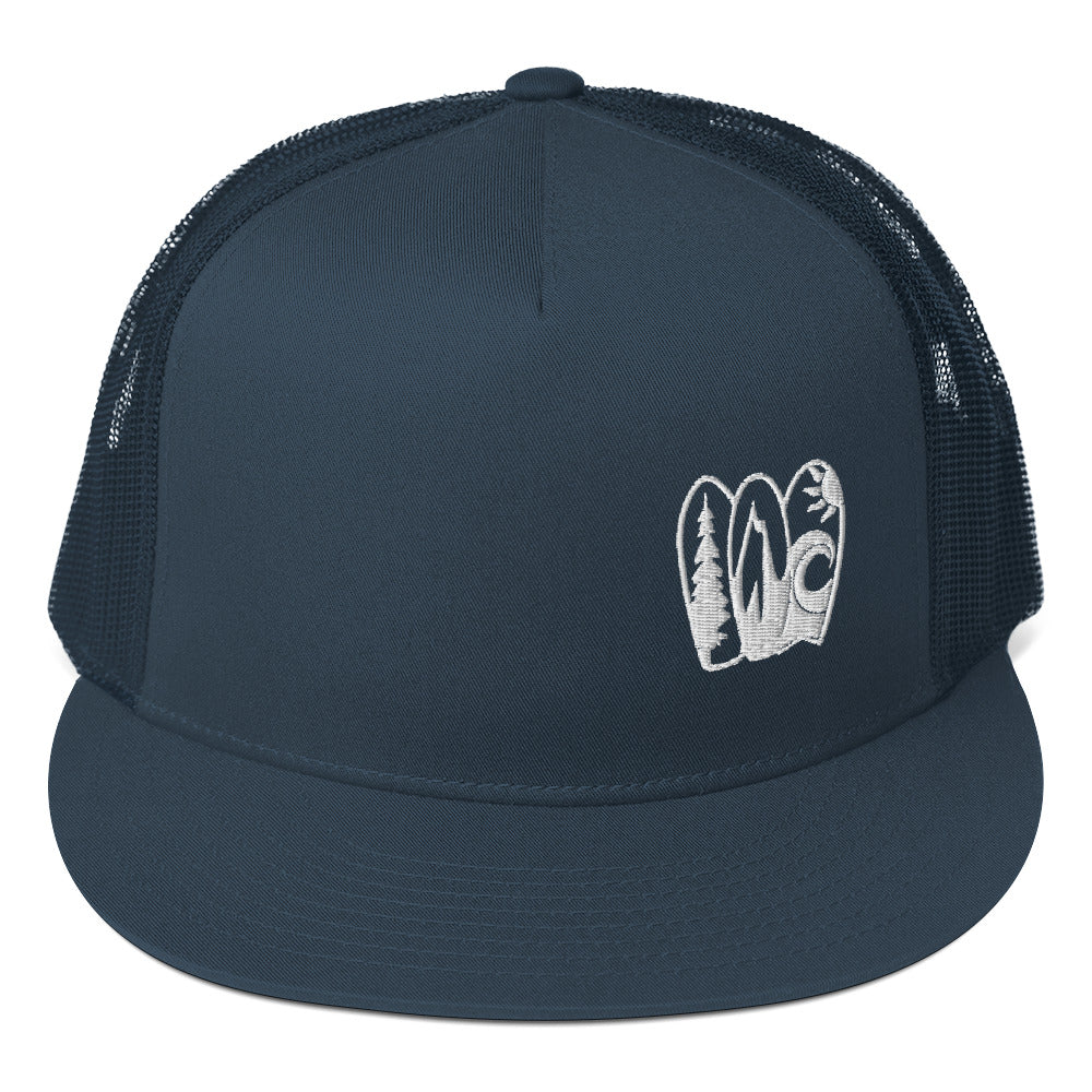 West Coast Surf Trucker Cap - Area F Island Clothing