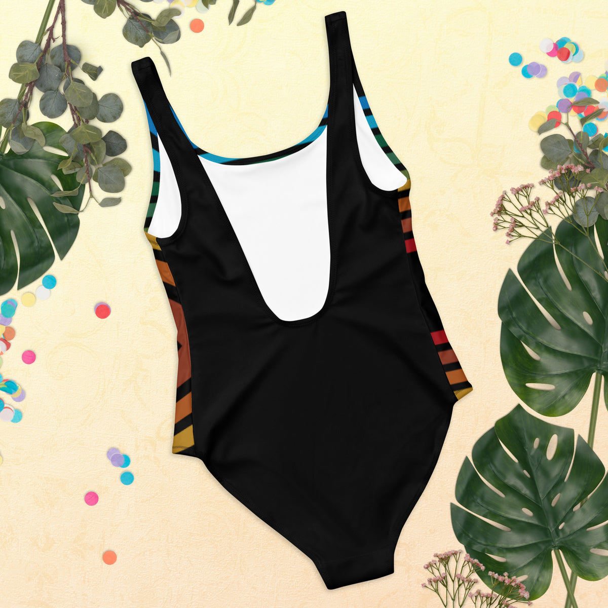 Retro III Vintage Style Color Bar One-Piece Swimsuit - Best Seller - Area F Island Clothing