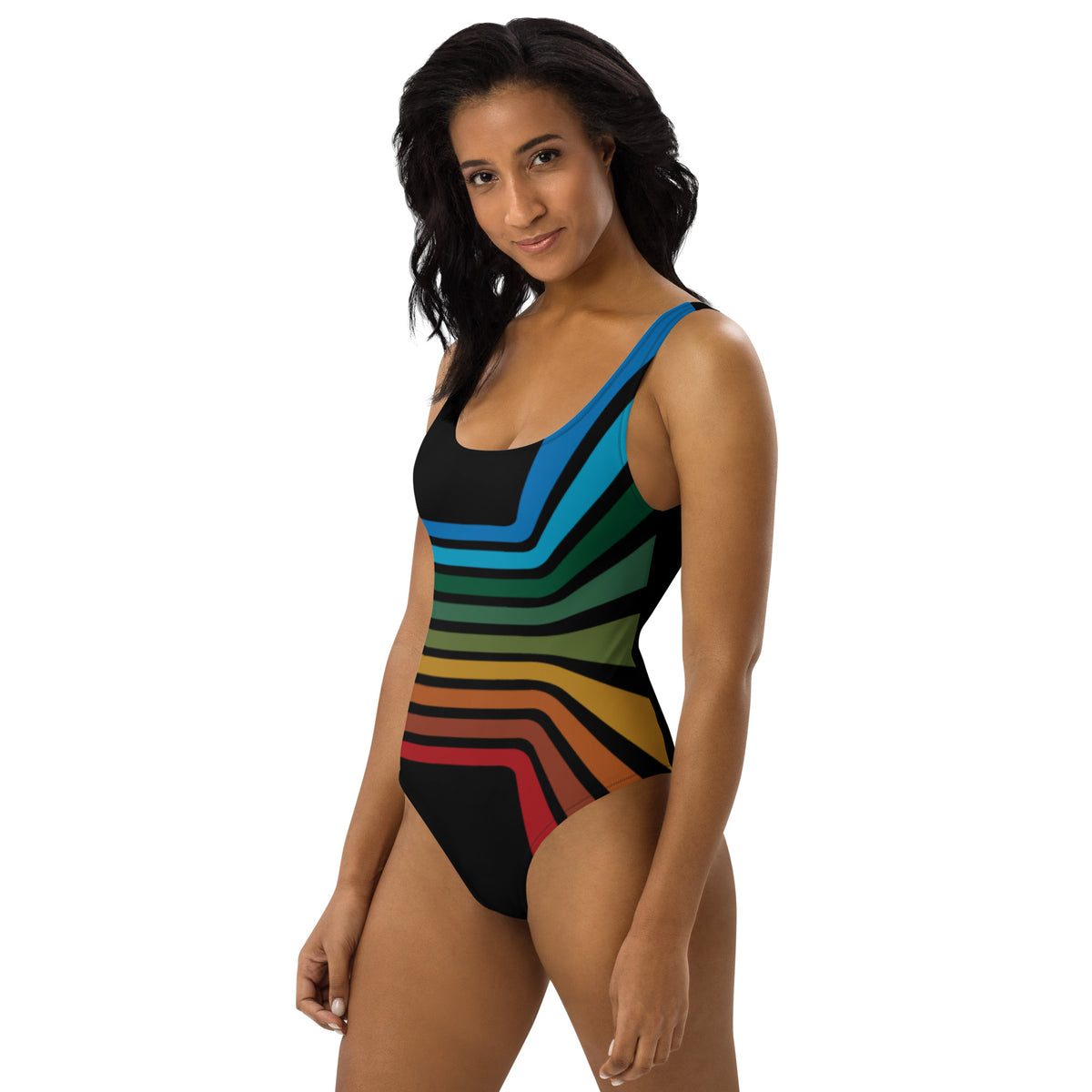 Retro IV Vintage Style Color Bar One-Piece Swimsuit - Best Seller - Area F Island Clothing
