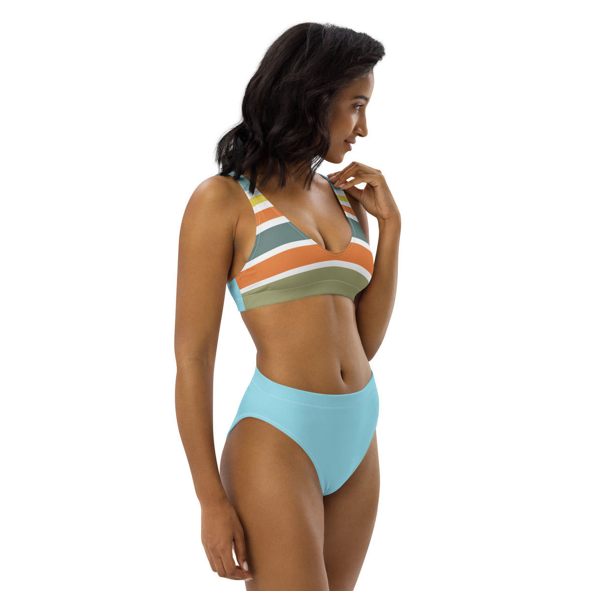 Eco Vintage Retro IV Color Recycled High-Waisted Bikini - New Design!!! - Area F Island Clothing