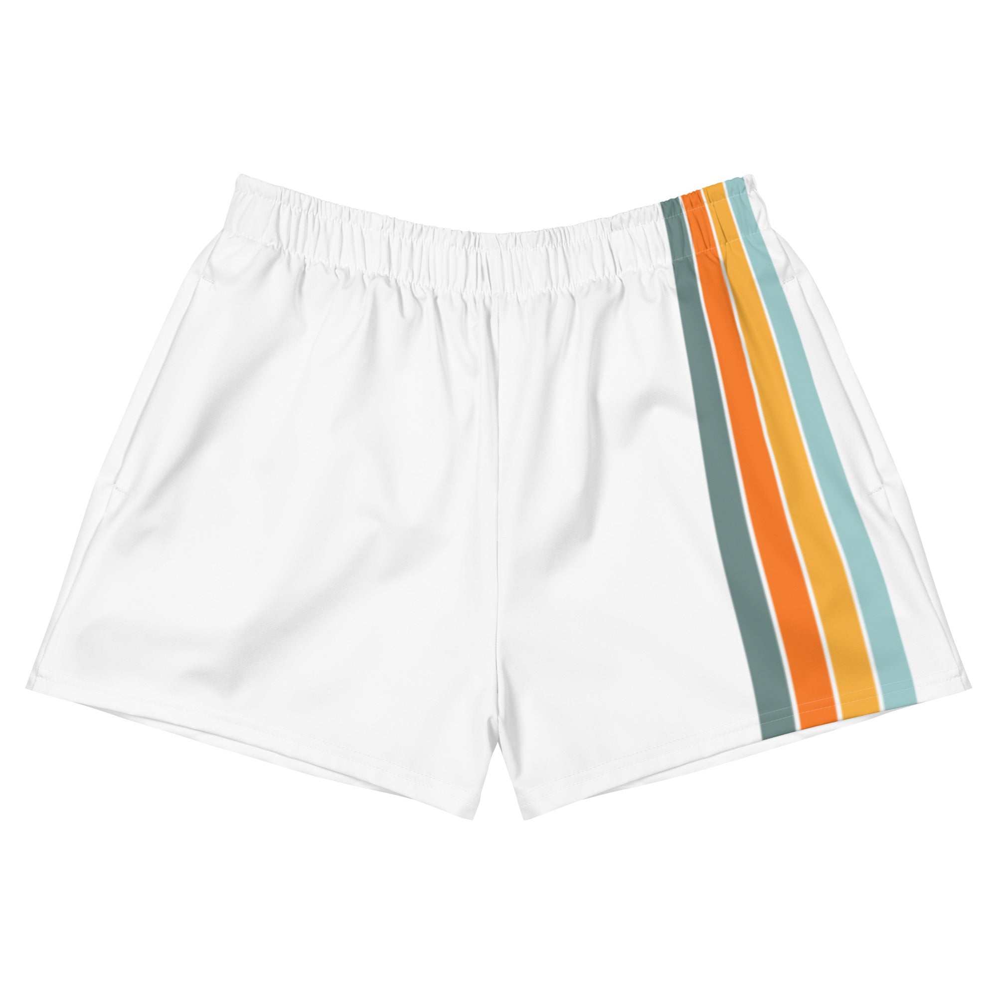 Eco Retro Vibe Women's Recycled Athletic Shorts - Retro Vibe Collectio -  Area F Island Clothing