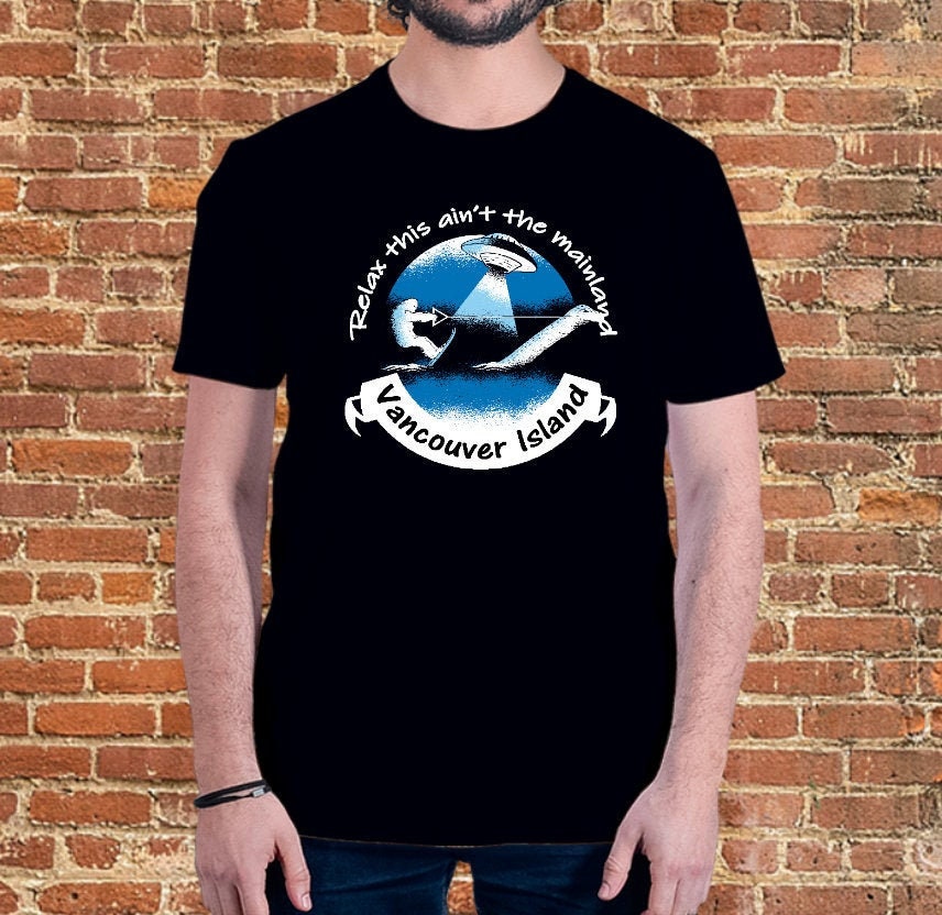 Vancouver Island Sasquatch Cameron Lake Monster UFOs Tee - Area F Island Clothing