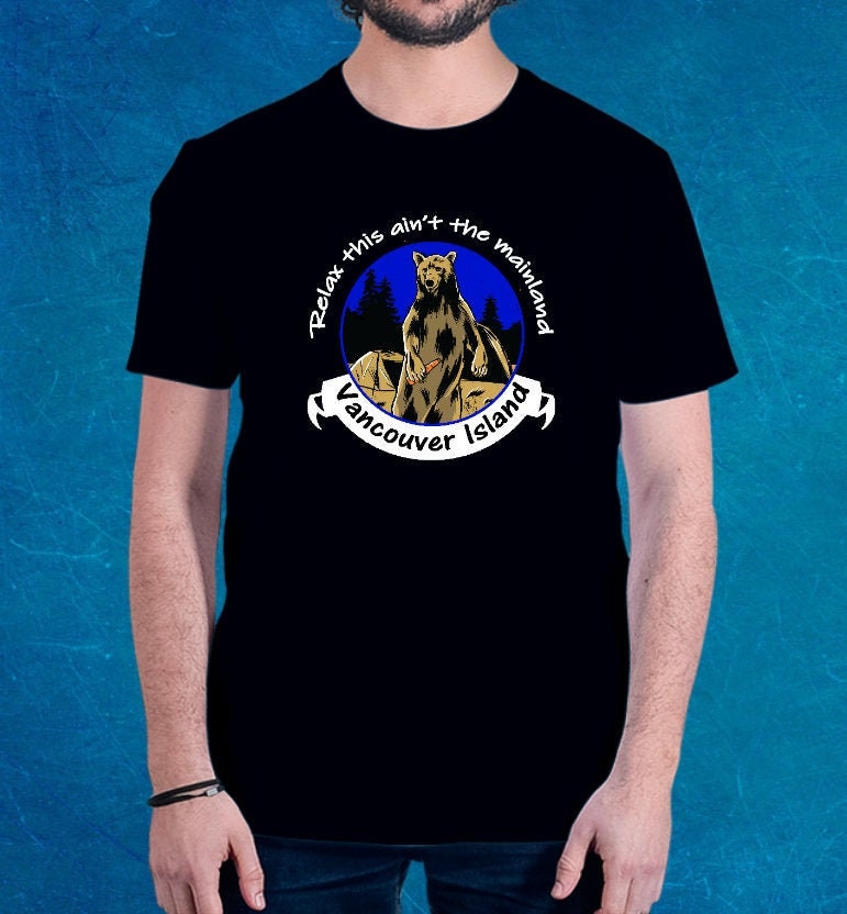 Vancouver Island Bear Beer Tee - Area F Island Clothing