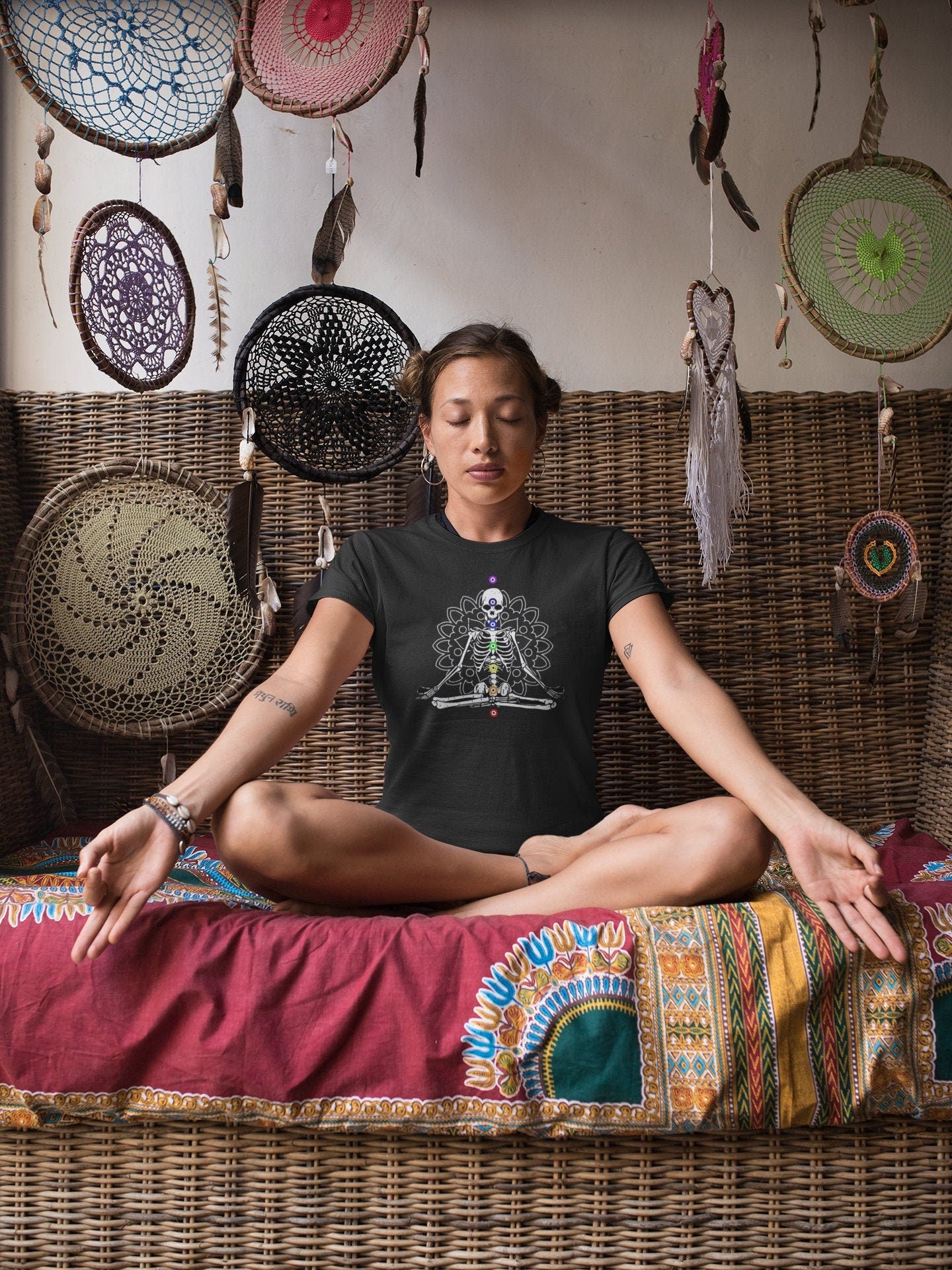 Skeleton Mandala Chakra Women's Shirt - Area F Island Clothing