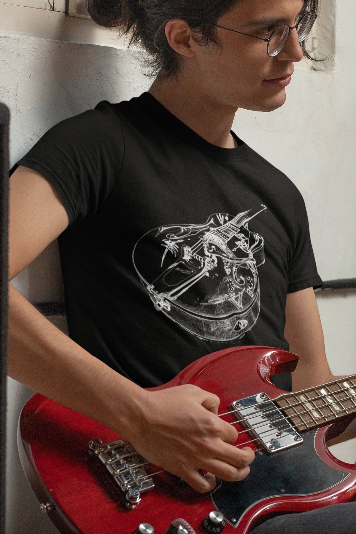 Guitar Rockabilly Shirt - Area F Island Clothing