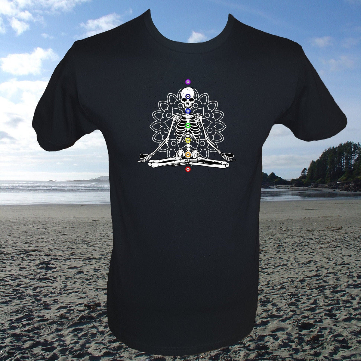 Skeleton Mandala Chakra Women&#39;s Shirt - Area F Island Clothing