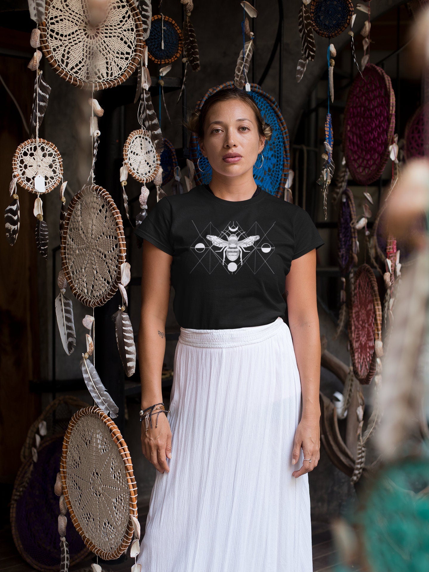 Bee Moon Phases TShirt - Area F Island Clothing