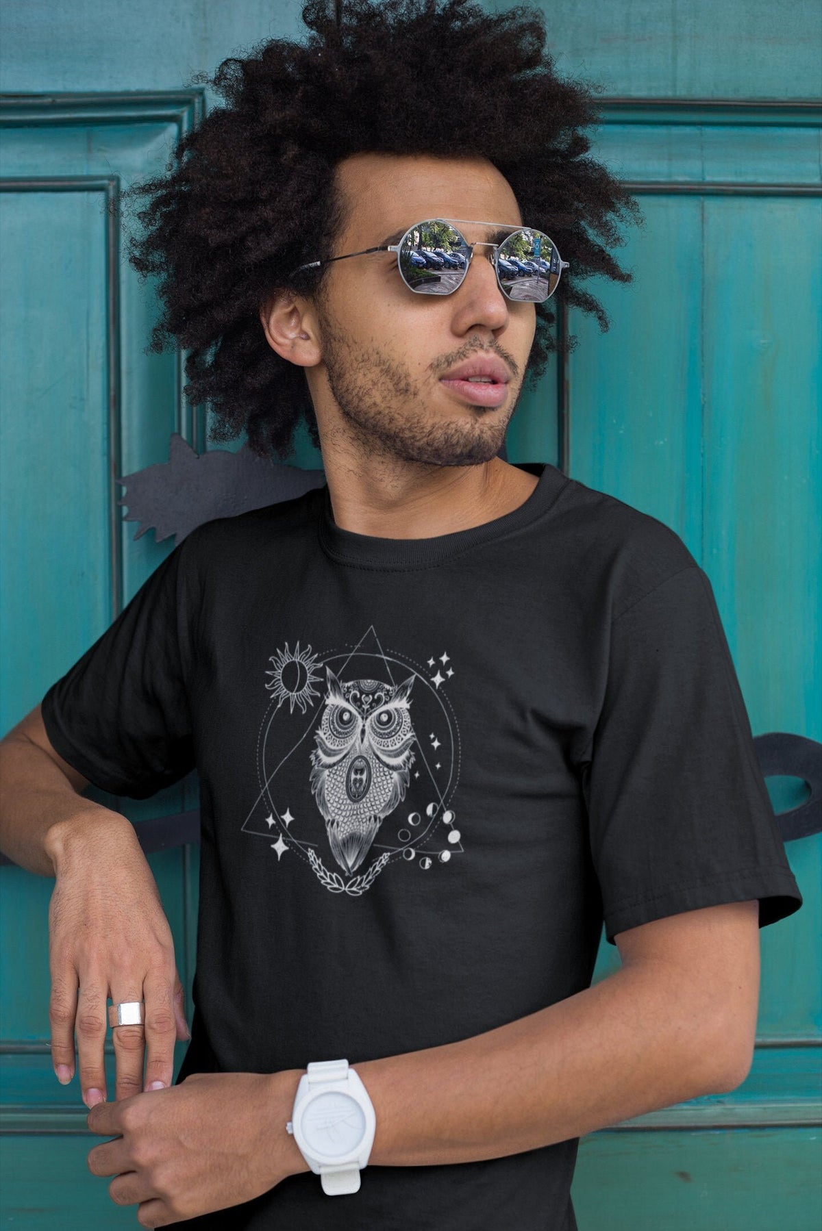 Astral Mandala Owl TShirt - Unisex Custom TShirt - Area F Island Clothing