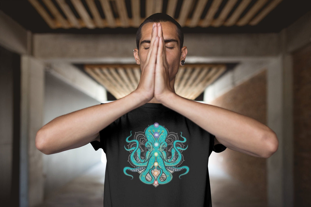 Octopus Yoga Mandala Chakra Women&#39;s TShirt - Area F Island Clothing