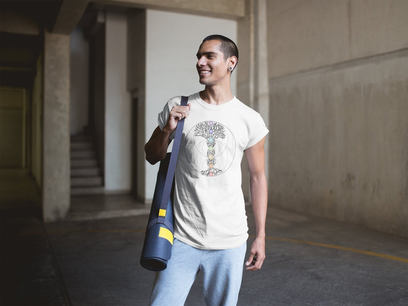 Chakra DNA Tree of Life Sacred Geometry Unisex TShirt - Area F Island Clothing