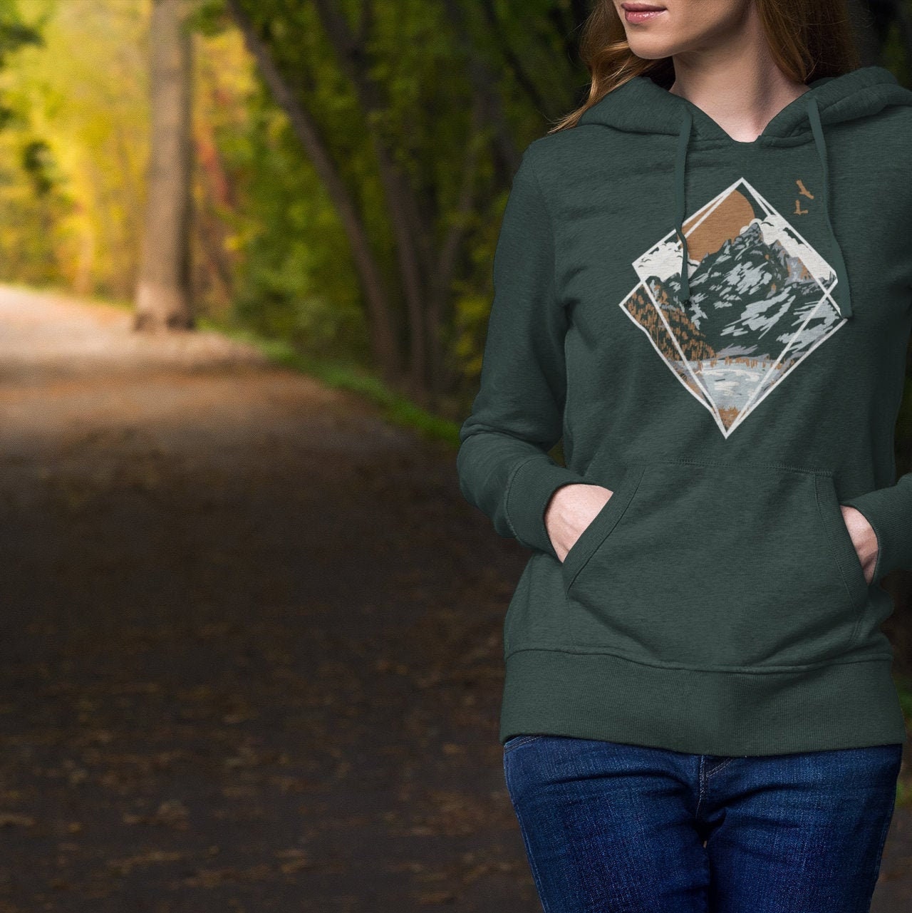 Sun Mountain Forest Ocean Lake Unisex Hoodie - Area F Island Clothing