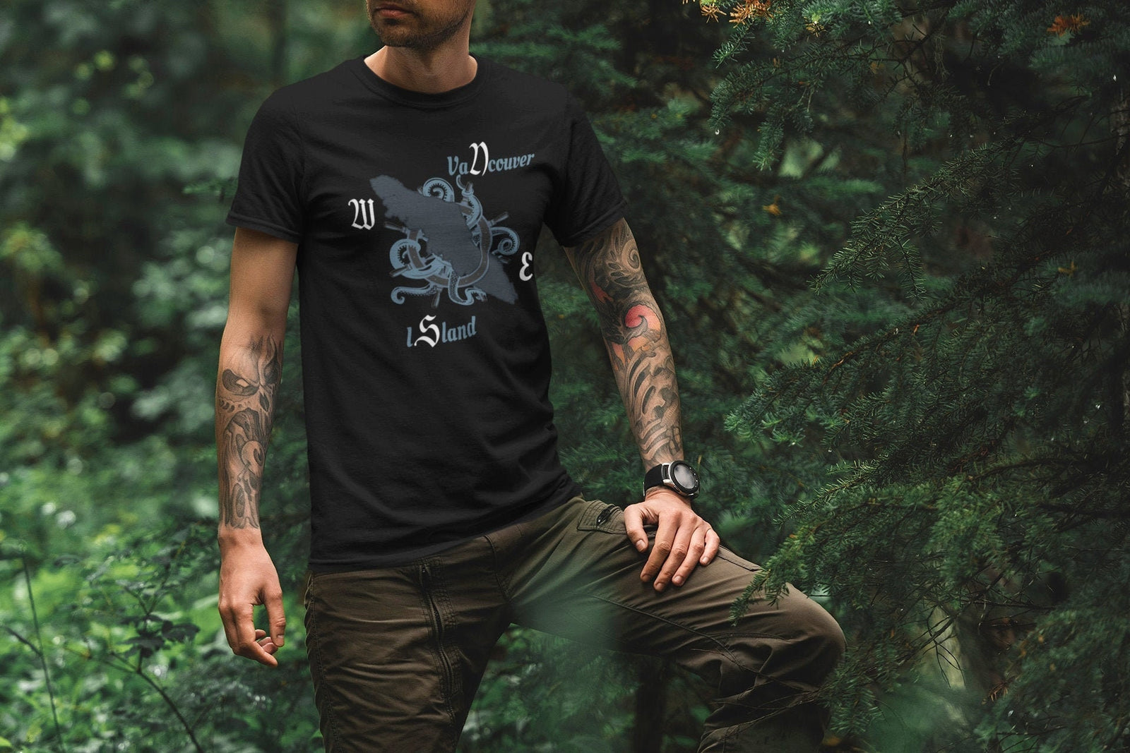 Vancouver Island Kraken Octopus Unisex Tee - Area F Island Clothing