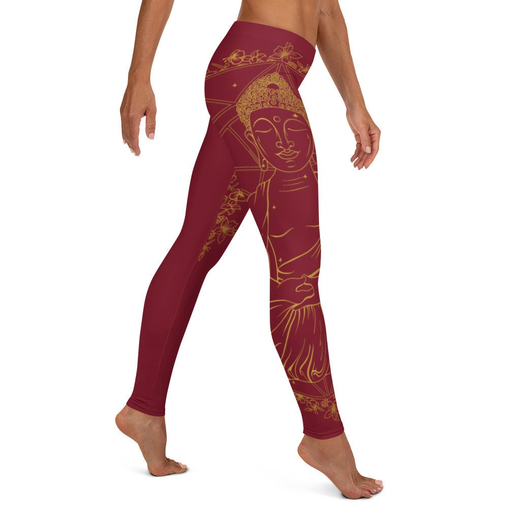 Gold Buddha Chakra Full Length Leggings - Area F Island Clothing