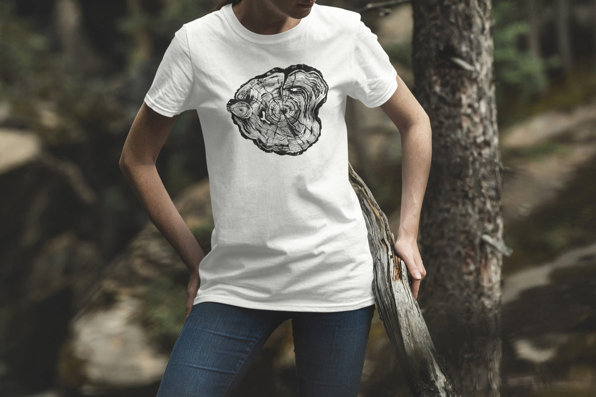 Old Growth Hand Drawn Tree Rings Shirt Unisex T-Shirt - Area F Island Clothing