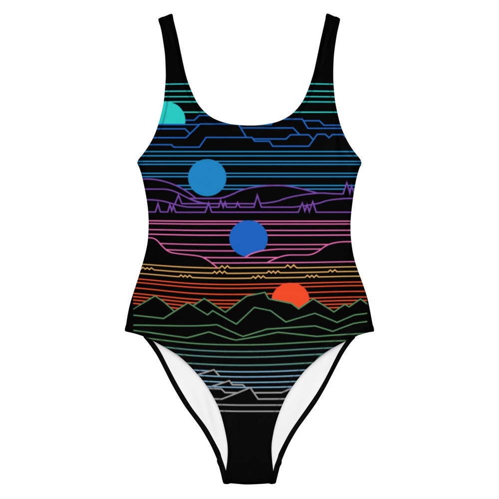 Neon Sun One-Piece Swimsuit - Area F Island Clothing
