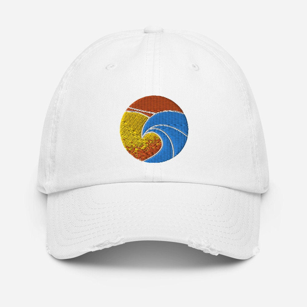 Vintage Retro Wave Sun Baseball Cap - Baseball Cap - Area F Island Clothing