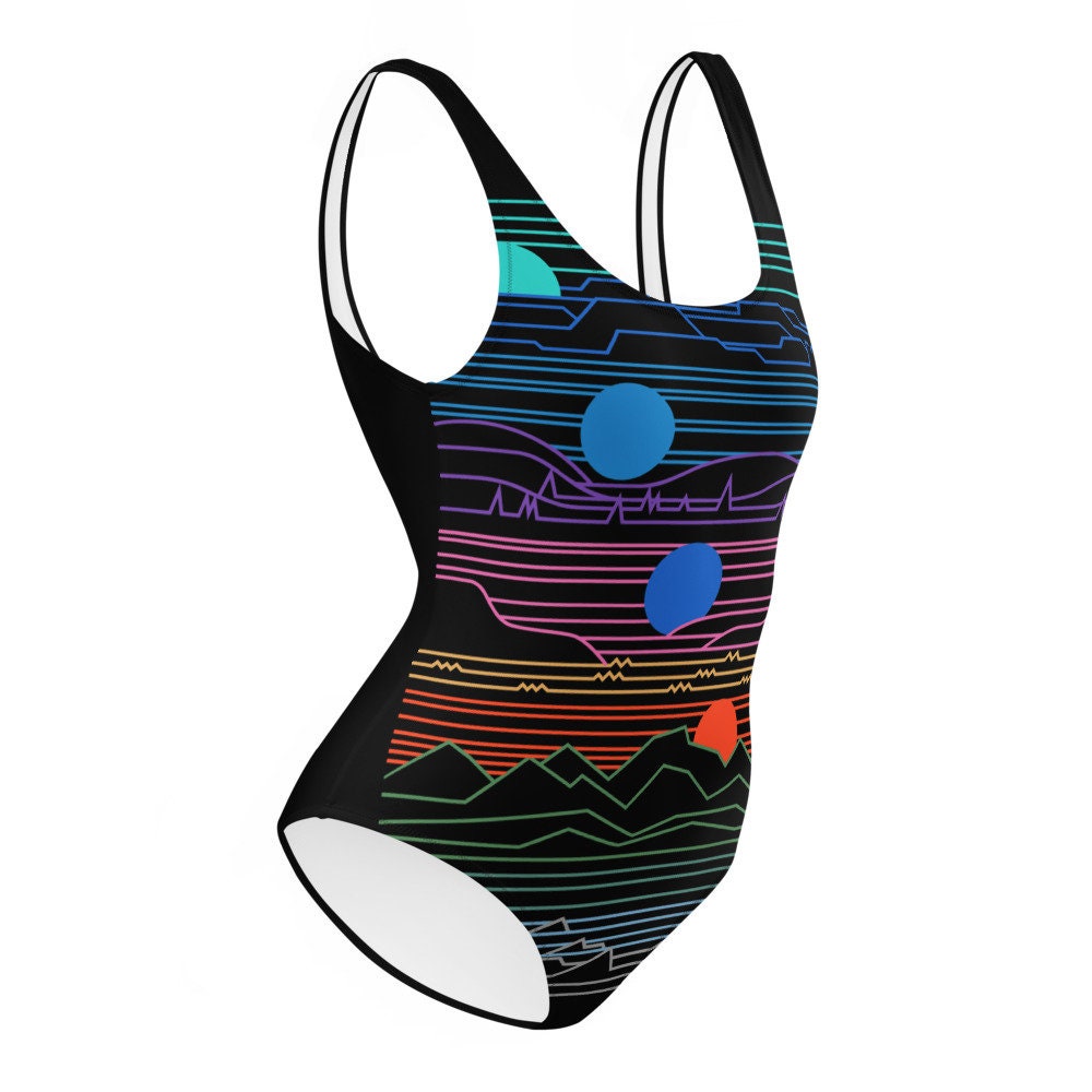 Neon Sun One-Piece Swimsuit - Area F Island Clothing