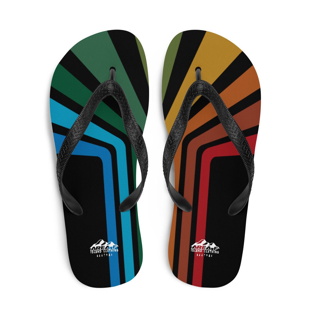 Vintage Retro 70s Color Flip-Flops - Area F Island Clothing