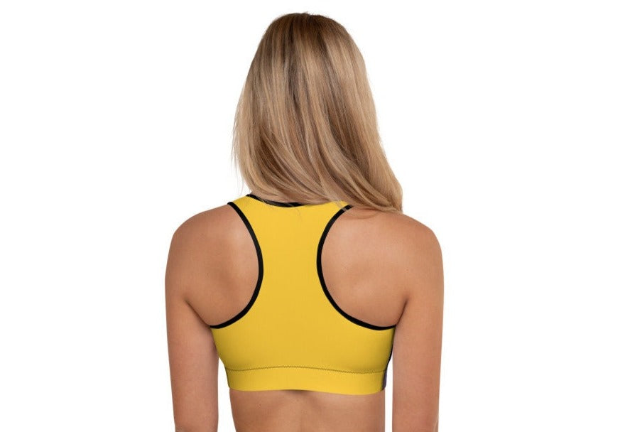 Retro Abstract Colorful Painting Padded Sports Bra - Area F Island Clothing