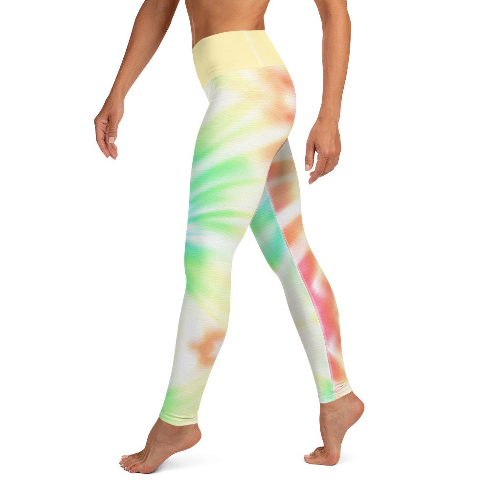 Tie Dye Retro Yoga High Waisted Leggings - Area F Island Clothing