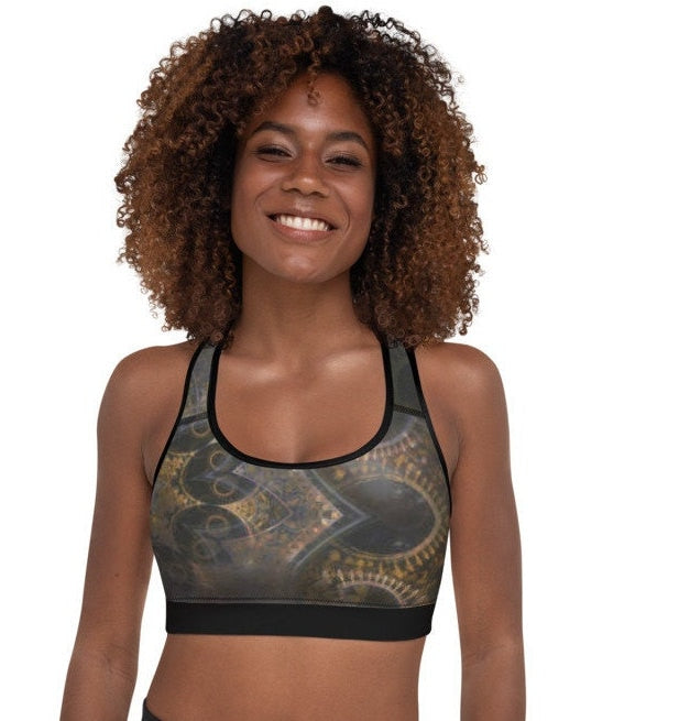 Mandala Sport Print Yoga Pilates Padded Sports Bra - Area F Island Clothing