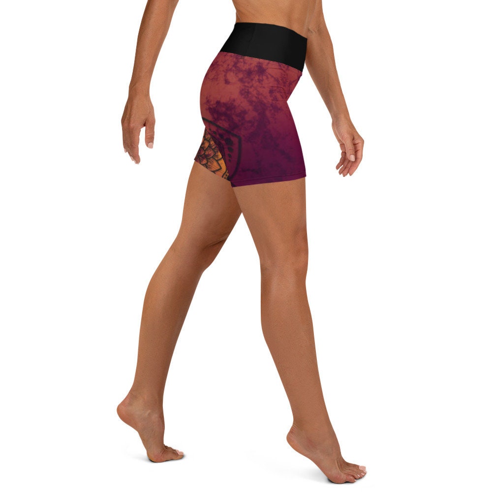 Mandala Print Yoga Pilates - Yoga Shorts - Area F Island Clothing