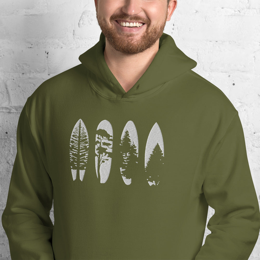 Embroidered West Coast Surf Unisex Hoodie - Area F Island Clothing