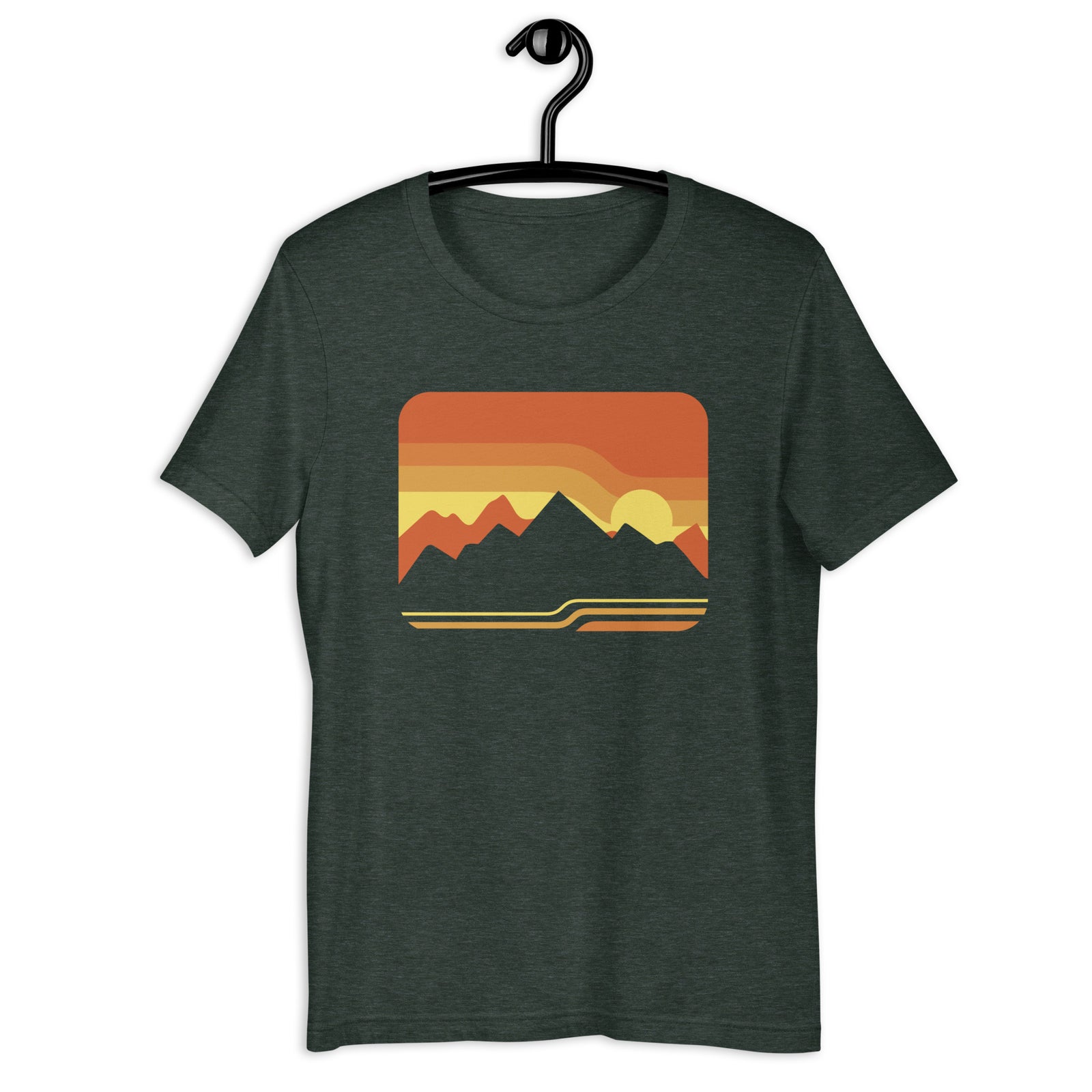 Retro Mountains Sunset Sunrise Unisex t-shirt - Area F Island Clothing