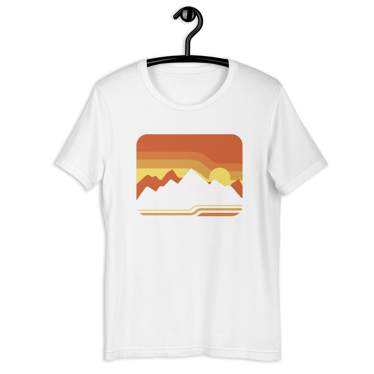 Retro Mountains Sunset Sunrise Unisex t-shirt - Area F Island Clothing